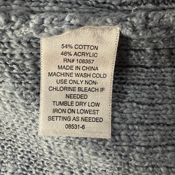 A.N.A. X-Large Cardigan Sweater Open Front Long Sleeve Stretch Puritan Blue New - Picture 7 of 7